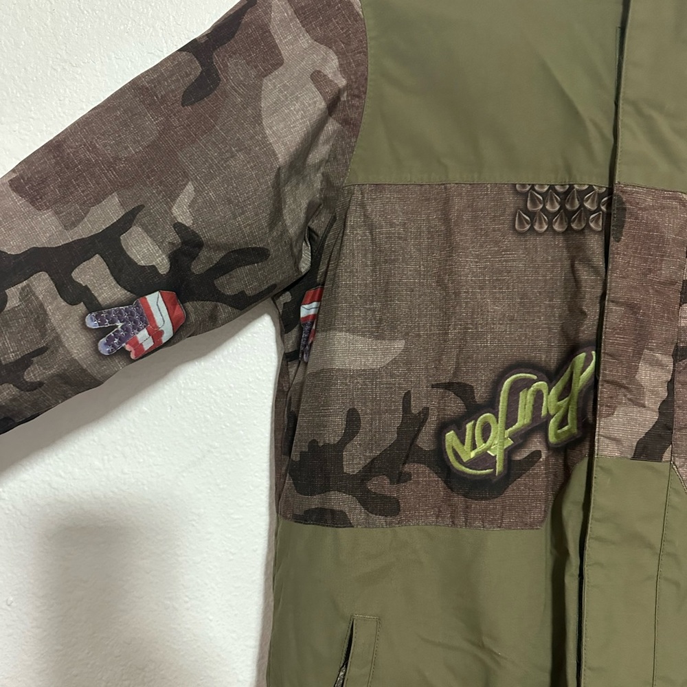 Burton dryride all access ski snow winter jacket Kids' Olive and Camouflage - Picture 4 of 16